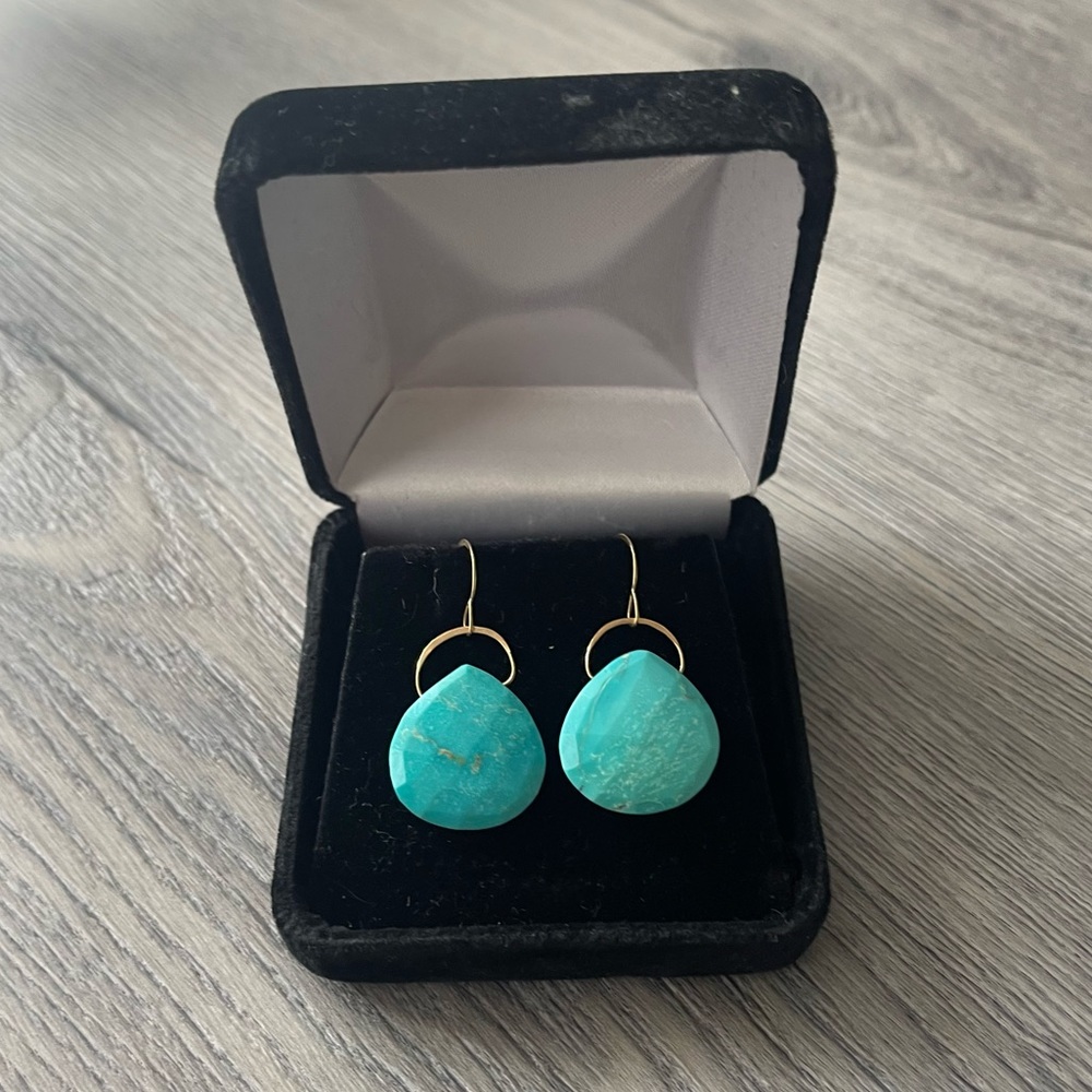 Sleeping Beauty Mine Turquoise Drop Earrings